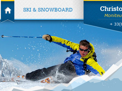 Ski & SnowBoard blue css3 grey snow