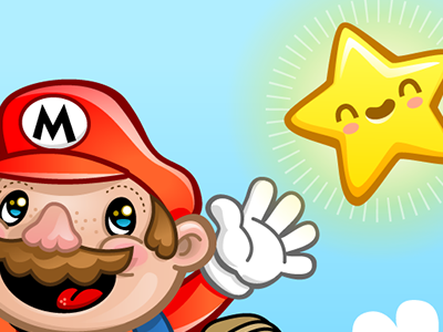 It's a me, Mario! illustration mario star super mario vector