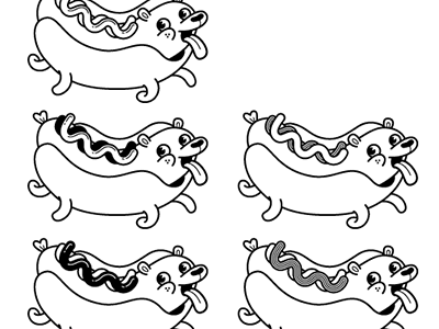 Hot Dog Buddy dog hotdog illustration vector graphics