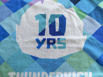 10 year anniversary beach towel