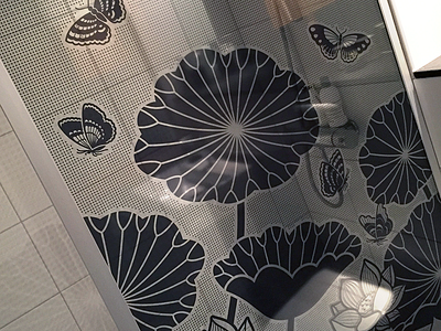 Shower wall pattern