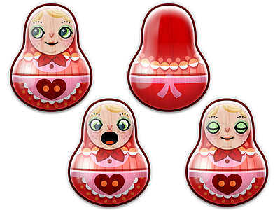 Red babushka doll babushka illustration matryoshka nesting doll russian vector woman