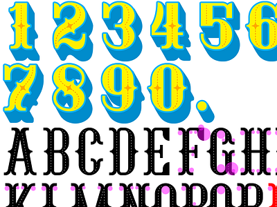 Happy font alphabet font numbers text typeface vector