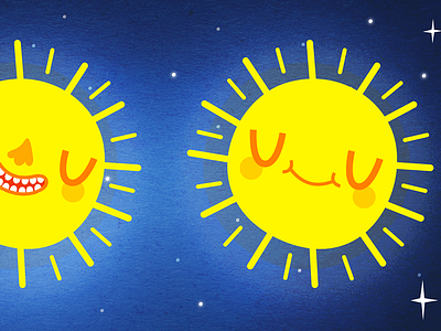 Sunshine character design illustration space sun vector graphics