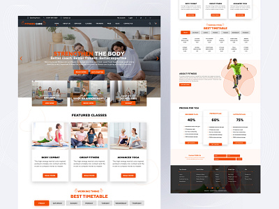 Fitness Care Landing Page