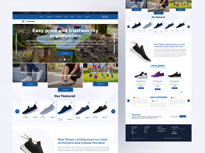 Shoes Store Website Design clean ecommerce figma home landing page ui minimal product shoe shoe store shoes landing page shop ui uiux user experience website design