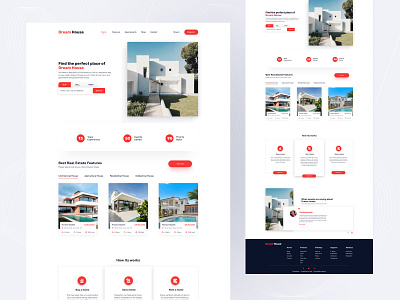 Real Estate Landing Page Design branding creative design ecommerce home homepage landingpage minimal real estate landing page real estate website real estate website design realestate sale typography uiux website website design