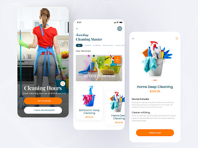 Cleaning Service App agency app ui clean clean online booking app cleaning app cleaning services ecommerce finance handyman home home service images ios laundry mobile app repairing service cleaner app solution ui uiux