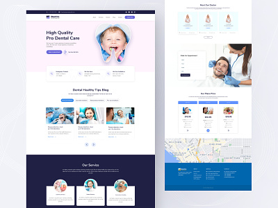 Dental Care Landing page appointment booking dental care dental care ui dental website doctor ecommerce figma figma design finance home hospital landing page landing page design medical care product design ui uiux website design website ui