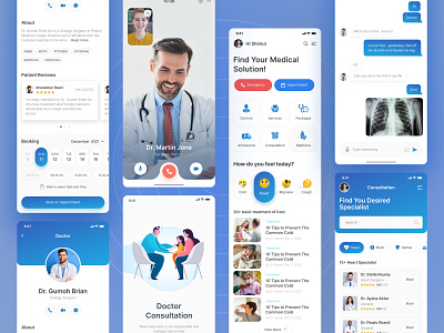 👩‍⚕️ Online Doctor Mobile App 👩‍⚕️ clinic colorful ui dental doctor appointment ecommerce figma finance health healthcare home hospital illustration intro ios medical app online doctor app ui uiux web app welcome screen