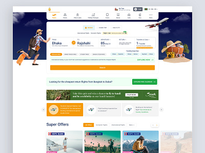Air Ticket Booking Website Concept