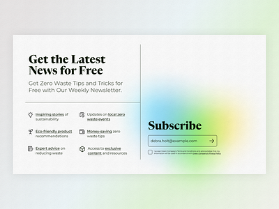 DailyUI #001 - Subscribe to Newsletter app design colordesign colorgradient dailyui dailyuichallenge dailyuichallenge1 design emailmarketing gradient graphic design graphicdesign minimalism minimalistdesign newsletter subscription ui user experience userinterface ux
