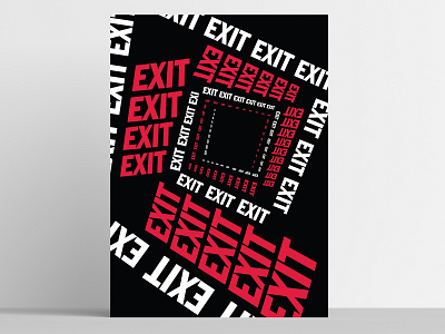 EXIT for Blank Poster 3d adobe adobe illustrator agency artwork branding design exit illustration illustrator lettering minimal poster poster design red type typography vector wallpaper web