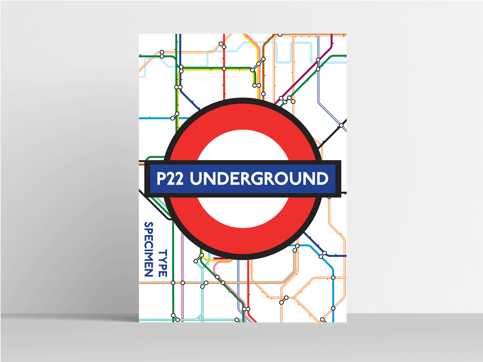 P22 UNDERGROUND Type Specimen 2d abstract adobe adobe illustrator agency artwork font illustrator lettering london londontube p22 underground poster print sans serif specimen type type design typeface typography