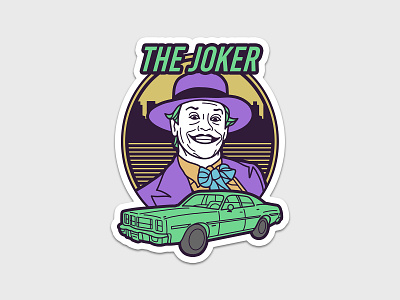 The Joker Sticker Print graphicdesign illustration joker key6art popart vectorart