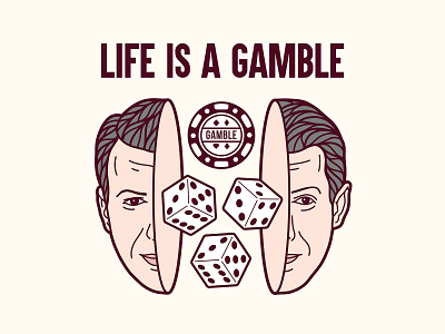 Life Is A Gamble digitalart drawing gamble graphicdesign illustration key6art vectorart