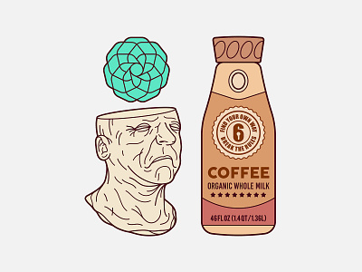 Old Man & Coffee coffee digitalart drawing graphicdesign illustration key6art old man popart retro vectorart vintage