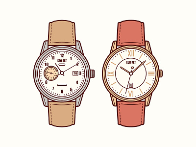 Girl's Watches Illustration