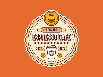 Espresso Cafe Vintage Label