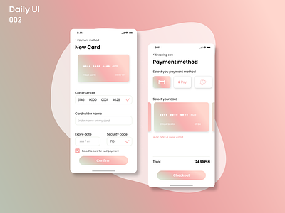 Daily UI 002 - Credit card checkout app design graphic design typography ui ux