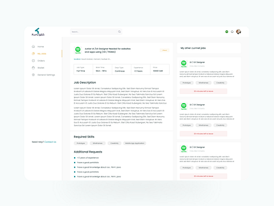 Finding Job Dashboard 🔥 app design hiring jobs ui ux