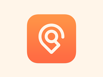 Search Icon clean ios location loupe media aggregator orange zoom