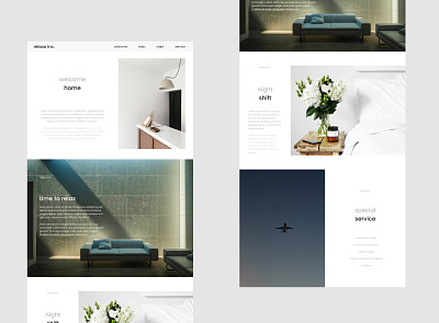 Hotel UX/UI Process minimal minimalism minimalistic onepull simple white