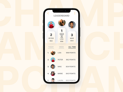 Leaderboard dailyui leaderboard leaderboards leadership onepull ui design uidesign ux design uxdesign uxui