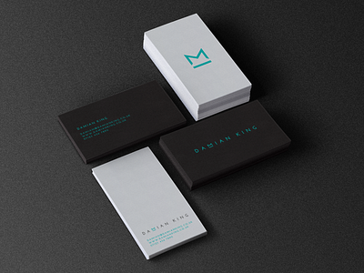 Damian King Card Mocks branding cards design icon logo