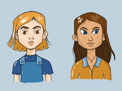 Profile illustration character development