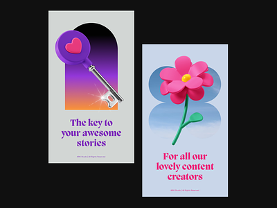 3D Icons Pack - Romance 3d 3d icon cinema4d date dating femenine flirt gradient icon iconspack love purple romance romantic ui