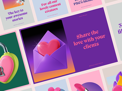 3D Icons Pack - Romance