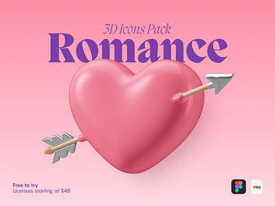 3d Icons Pack - Romance