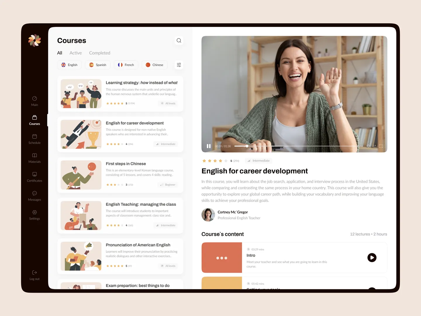 Modern E-Learning Website Design for Engaging Online Courses