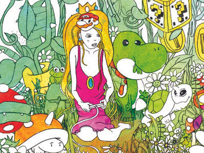 'If I Was You' project computer games drawing flowers forest illustration princess super mario