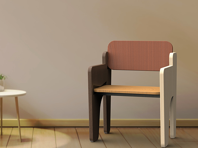 Color Block Chair 3d chair design innovative product wood