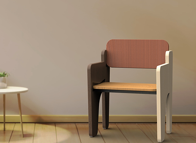 Color Block Chair 3d chair design innovative product wood