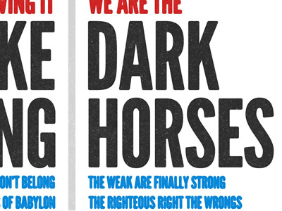 We Are The Dark Horses league gothic lyrics music switchfoot type