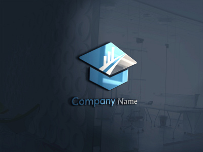 3d glass window logo mockup design designer graphicdesign illustration illustrator logo logo design logodesign minimal vector