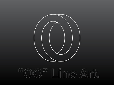 Line Art Logo Design, Typography logo design "OO"