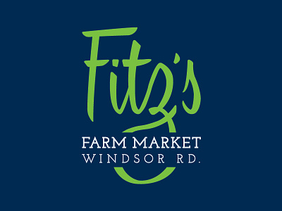 Fitz’s Farm Market lettering logo type