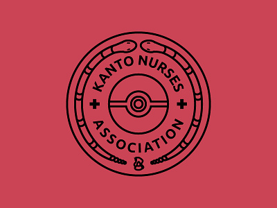 Kanto Nurses Association badge ekans geek nurse pokemon potion