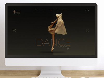 Dance academy website landing page