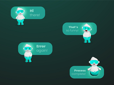Chat Bubble with character 3d app branding design graphic design illustration ui ux vector