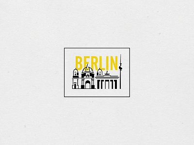 Destination Stamps Series: Berlin badge berlin berlinerdom brandenburg gate fernsehturm germany icon illustration stamp