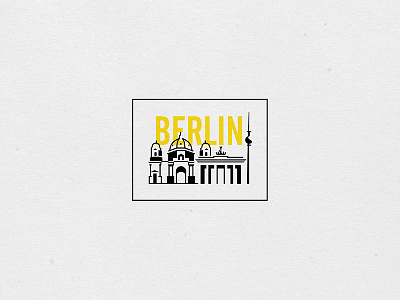 Destination Stamps Series: Berlin badge berlin berlinerdom brandenburg gate fernsehturm germany icon illustration stamp