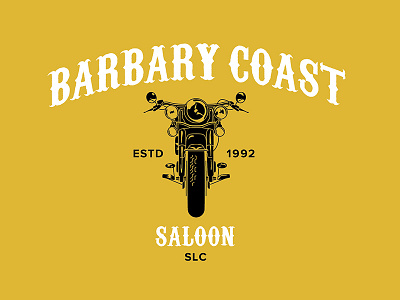 Barbary Coast Logo bar barbary coast brand harley davidson identity illustration logo mark motorcycle saloon vector