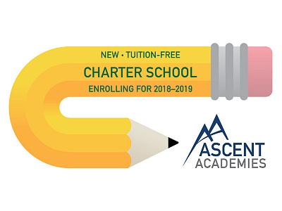 Charter School Ad ad illustration illustrator pencil school vector