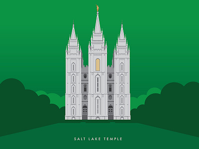 Salt Lake Temple architecture building illustration illustrator lds salt lake city temple vector