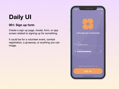 Daily UI - 001 Sign up